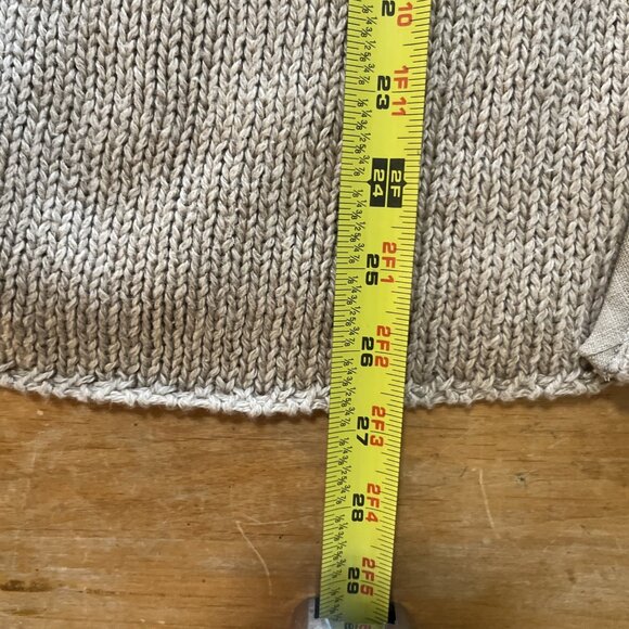 GAP Cardigan Vest Linen Cotton Blend Tan Mens L Button Up Preppy Stylish - Picture 9 of 9